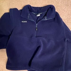 Vintage navy blue Columbia half-zip fleece